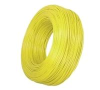 Cable calentador flexible Cable de cobre estañado con silicona for elementos calefactores domésticos, calefactor control temperatura 2/5/10 m, 1 unidad(Yellow,10M*22)