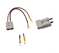 Cable conector 50A 8AWG M8 Ring Terminal para Solar para batería EV Carga Rojo Negro 30cm(30cm)