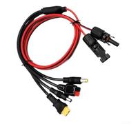 Cable conector de panel solar 4 en 1 con para Xt60 Dc5521 Dc7909 y bipolar para Jackery Ecoflow para estaciones de energía Anker, divisor de cable de extensión de 1 metro de largo para necesidades de