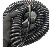 Cable de alimentación en espiral, Cable de alimentación telescópico elástico cuadrado 2,5 mm con resorte en espiral(Stretch 8 Meter)