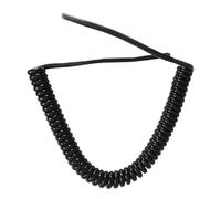 Cable de alimentación en espiral, Cable de red extensión 8 núcleos, calibre 24 AWG, con sensor doméstico, espiral, telescópico, color negro, resorte(Strecth 1 meter)