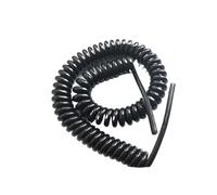 Cable de alimentación en espiral, Cable espiral telescópico de 2 núcleos, calibre 22 AWG, negro. alimentación resorte 4, 20, cable estirable(2 core 22AWG 2.5 meters)