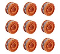 Cable de bobina y línea, repuesto de nailon de 10 pies para recortadora WORX WG150 WG151, S1825CT S3630CT, 40.5 x 17.8 mm, piezas de jardín (9 piezas)