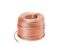 Cable de cobre trenzado, cable de drenaje, conductor eléctrico trenzado, redondo, desnudo, flexible, espiral, conductores de conexión a tierra, 150°