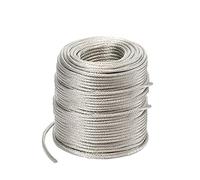 Cable de cobre trenzado estañado, cable de drenaje eléctrico trenzado, redondo, desnudo, flexible, conductor de conexión a tierra, 1 m(50#Diameter:10mm/0.4inch)