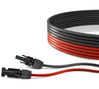 Cable de conexión profesional para paneles solares, sección de 4 mm², para conectar el panel solar al regulador de carga solar. Cable de 5 metros. – Dimensiones: 5 m (4 mm²)