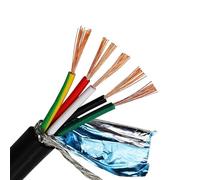 Cable de Control de señales apantallado Cable blindado RVVP UL2464 2-40 núcleos 18-26 AWG 100 Metros de Control señal Cobre Puro(4 20 AWG 0.5MM)