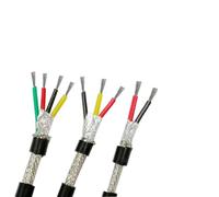 Cable de Control de señales apantallado Cable de señal blindado Silicona con núcleo Cobre Puro, 13-22 AWG, 2-8 núcleos, 180C, Suave, 1 Metro(20 Awg 0.5mm2,6Cores 1Meter)