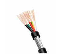 Cable de Control de señales apantallado El Cable blindado RVVP de la Base Cobre Pura protegida 2-8 Quita el corazón al Alambre Negro del AWG 18-26(2meters,8CORES 22AWG 0.3MM2)