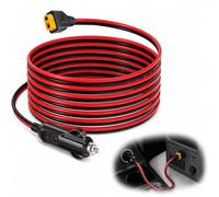 Cable de encendedor XT60 adaptador compatible con ECOFLOW Del 12 V/24 V 3 m | Cargador de coche 16AWG adaptador auto para estación de energía portátil generador solar batería portátil autocaravana