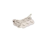 Cable de extensión 3 enchufes con/u 5m/H05VV-F 3G1/blanco P0315