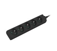 Cable de extensión 5 enchufes con/u 1,5m/H05VV-F PS0-05E-0150-BK
