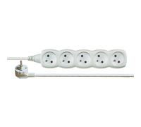 Cable de extensión 5 enchufes con/u 3m/H05VV-F 3G1/blanco P0513