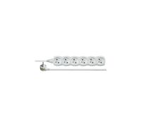 Cable de extensión 6 enchufes con/u 5m/H05VV-F 3G1/blanco P0615