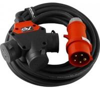 Cable de extensión CEE de 25 metros con conector SCHUKO de 3 vías, 3x230V, 5x1,5mm²