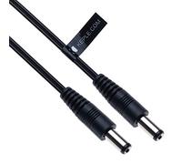 Cable de Extensión de Alimentación de CC DC 2.1mm / 5.5mm Jack 2m Conector CCTV Adaptador de Alimentación Compatible con CCTV Security Camera, IP Camera, DVR Standalone, LED Strip, Monitores (Negro)