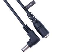 Cable de Extensión de Alimentación de CC DC Ángulo Recto 2.5mm / 5.5mm Jack 5m Conector CCTV Adaptador de Cable Compatible con CCTV Security Camera, IP Camera, DVR Standalone, LED Strip, Monitores