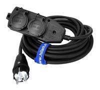 Cable de extensión de goma H07RN-F 3G2,5mm2 distribuidor múltiple negro 1-50m