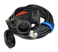 Cable de extensión de obra con triple distribuidor 3+1 H07RN-F 3G1,5 1-50m