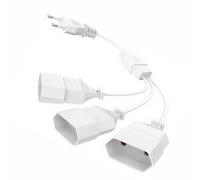 Cable de extensión Europeo 3 en 1 con Enchufe Plano Flexible, Cable de extensión Europeo 3 en 1, Cables de extensións Delgado de 250 V para TV, PC, Cocina, Oficina, Cables de extensións Planos