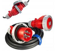 Cable de extensión para corriente fuerte (industrial) CEE, tipo H07RN-F, 5 conductores, sección de 2,5 mm², longitud de 10 metros
