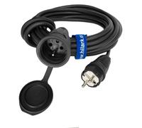 Cable de extensión para obras, goma H07RN-F, 3G2,5, 40 metros, con enchufe y conector
