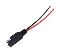 Cable de extensión SAE de 18 AWG macho de un solo extremo de 15 cm, cable de panel solar para RV para carga de batería