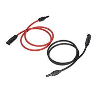 Cable de Extensión Solar 10AWG 6 mm² Cable de Extensión de Panel Solar 1000 V CC 30 A Cobre Estañado PPO IP68 Conectores de Bloqueo para Sistemas Solares Fuera de la Red de Vehículos (1 Metro)