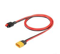 Cable de extensión solar de 12 AWG 30A con conector macho XT60 de 1 metro para salida de panel solar a generador portátil y accionamiento de motor