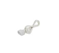 Cable de extensión textil blanca con enchufe blanco - 1,5m