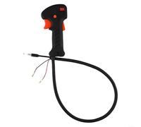 Cable de gatillo del acelerador del interruptor del mango para recortadora de 80 cm para recortadoras de 26 cc, 32 cc, 33 cc, 43 cc y 52 cc, compatible con múltiples marcas, color naranja