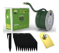 Cable de limitación de 150 m + 450 estacas + 30 cuchillas para robot cortacésped, cortacésped, juego de accesorios de alambre de limitación para cable de búsqueda, compatible con Gardena Husqvarna