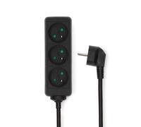 Cable de prolongación de 3 vías 3680W 16A Clavija de tierra 3m Tipo E Francia