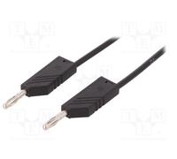 Cable de prueba con bananas 4mm 1m color negro 16a/60vdc mlnsil100/1sw