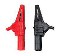 Cable de prueba de pinza de cocodrilo de cobre de 1000 V 32 A | Pinzas de cocodrilo con aislamiento completo, rojo y negro, 1 par