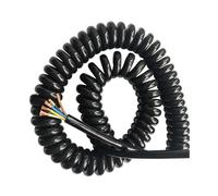 Cable de resorte de PU de 5 núcleos 13 AWG - Cable telescópico flexible y duradero for diversas aplicaciones, de 1 a 15 metros(Stretch 6 meter)