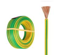 Cable de tierra cobre y PVC | Verde Amarillo 0,3-120 mm² 32-100 pies: Puesta a tierra, Solar, Paneles, Equipos, Distribución(32ft,0.5 mm²)
