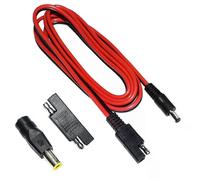 Cable DIY de conector SAE de 14 AWG y 150 cm a conector hembra DC5521 con adaptador de polaridad inversa