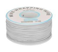 Cable eléctrico, 1 rollo de envoltura de alambre de una sola hebra de alambre de cobre, cable de 30 AWG, diámetro de núcleo de 0,25 mm(white)