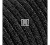 Cable eléctrico redondo revestido de tela de color hilo crudo negro 5