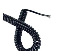 Cable espiral de resorte blindado de 12 núcleos 22 AWG 0,3 mm2 - Cable telescópico estirable de 1 a 15 m for transmisión de energía y señal(Stretch 12Meters)