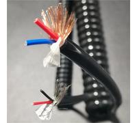 Cable espiral de resorte blindado de 2 núcleos - Cable telescópico 26AWG 0,15 mm² - 1 unidad(Stretch 5Meters 26AWG0.15sqmm)