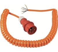 Cable espiral para obra, con enchufe CEE y extremo abierto (400V / 16A)