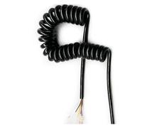 Cable espiral telescópico de la base del cordón 20AWG 20AWG 5 de la | Cable de extensión de alimentación retráctil elástico con núcleo de cobre de alto desgaste (estiramiento de 1,25 metros)
