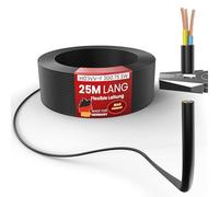 Cable flexible de plástico H03VV-F 3G0,75 de 5 a 100 m, Pasa Cables Electricos, color negro (25 m)