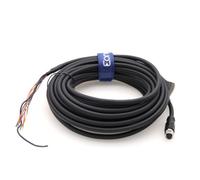 Cable M8 de 8 pines A de código hembra a sensor de aviación abierto, cable eléctrico blindado impermeable para control de automatización industrial, red de bus de campo, 10 m