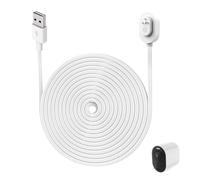 Cable Magnético para Arlo Ultra 1 2 Pro 3 4 5 2K, Cargador de Carga Rápida Compatible con Cámaras Arlo, Cable de Carga Intemperie interior Extra Largo, Blanco, Conexión Fácil Estable, 10 pies/3 Metros
