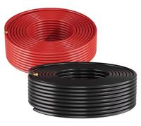Cable para paneles solares, kit de 15.24 metros, color y rojo, calibre 10 AWG (6 mm²). Cable de extensión para paneles solares, cable de cobre estañado para sistemas fotovoltaicos autónomos en exterio