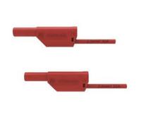 Cable prueba macho con bananas 4mm 32amp rojo longitud 1 metro vsfk850