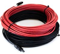 Cable solar de 6 mm² para extensión, color rojo | . Conectores MC4, conectores solares para paneles fotovoltaicos, 10 metros
